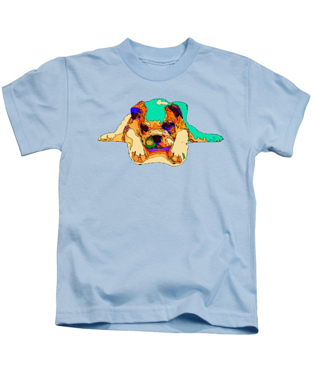 T-shirt pour enfants - Je t'attends. Série Chien