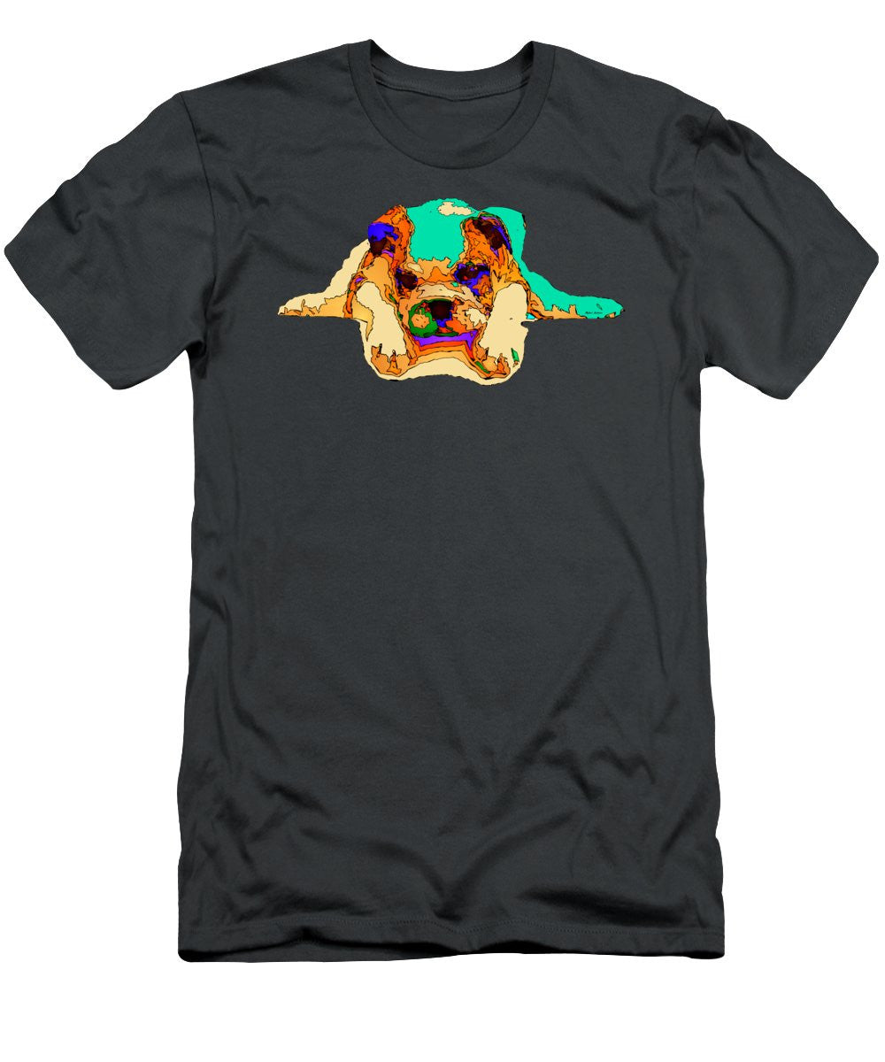 Men's T-Shirt (Slim Fit) - Waiting For You. Dog Series