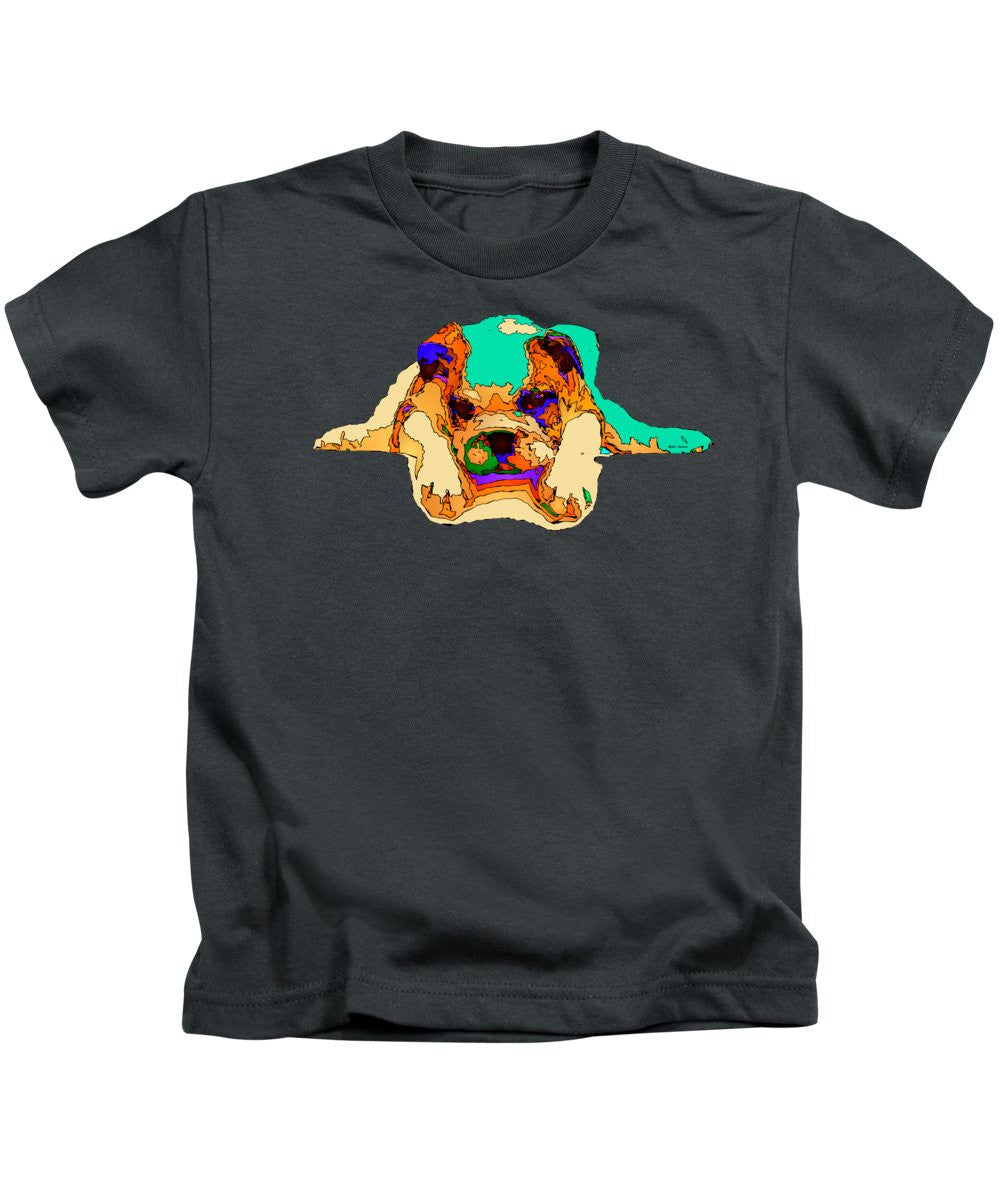 T-shirt pour enfants - Je t'attends. Série Chien