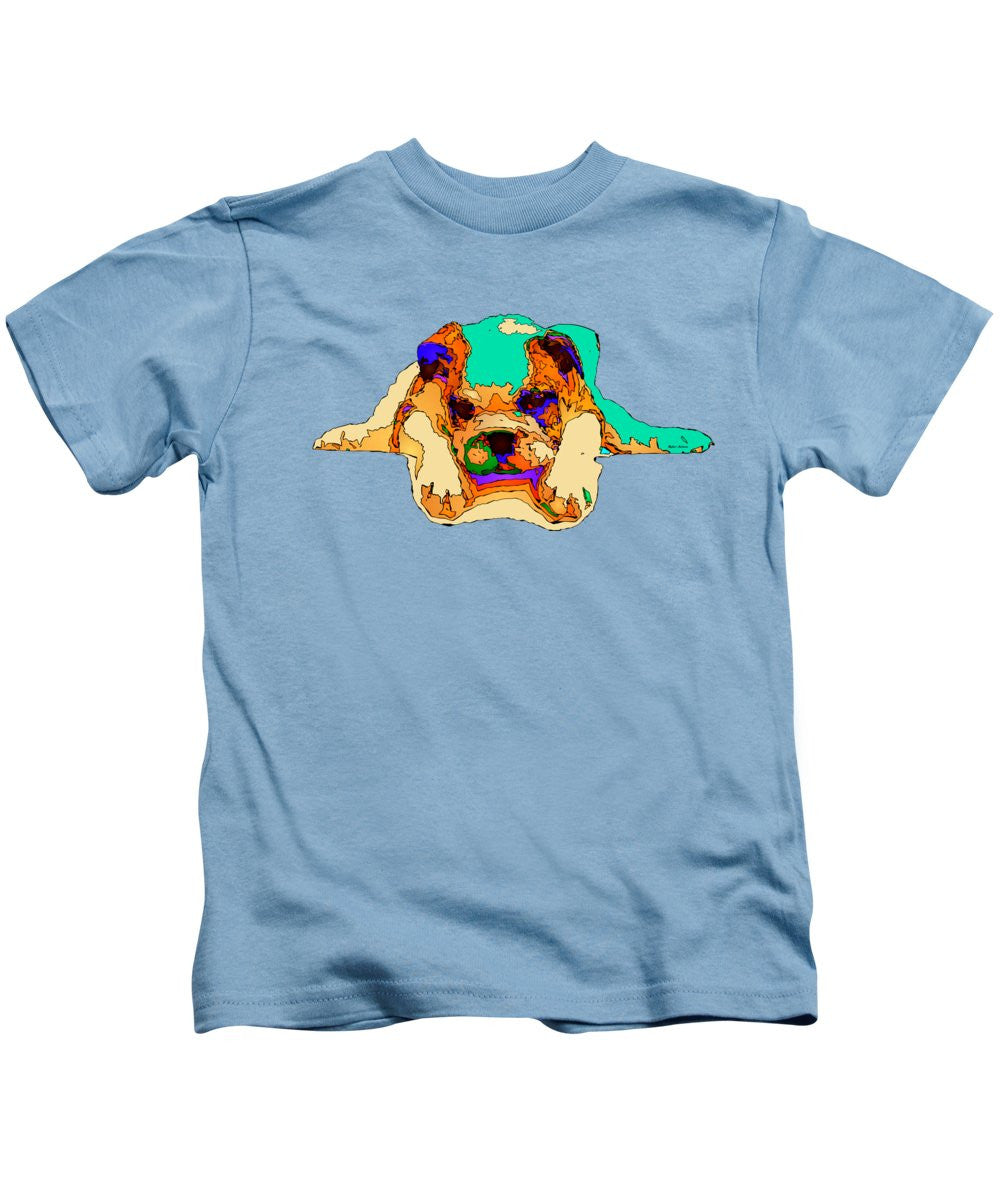 T-shirt pour enfants - Je t'attends. Série Chien