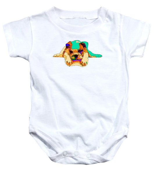 Baby Onesie - Waiting For You. Dog Series