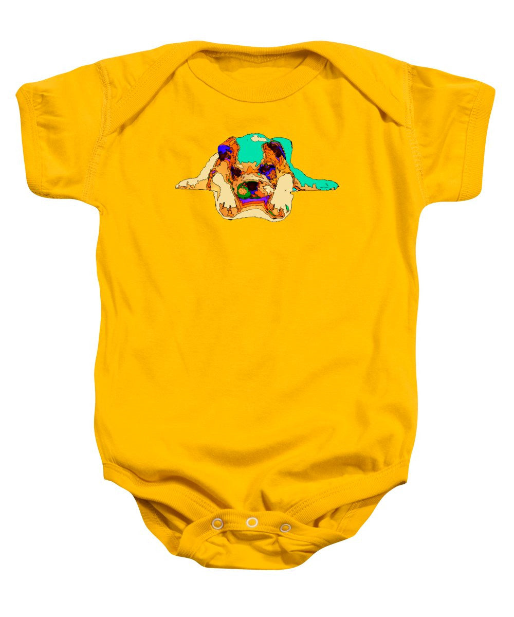 Baby Onesie - Waiting For You. Dog Series