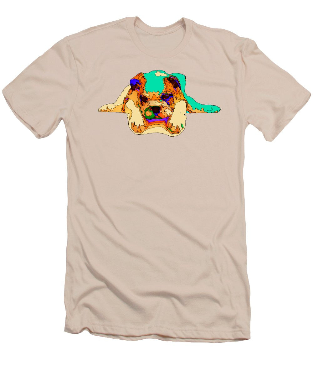 Men's T-Shirt (Slim Fit) - Waiting For You. Dog Series