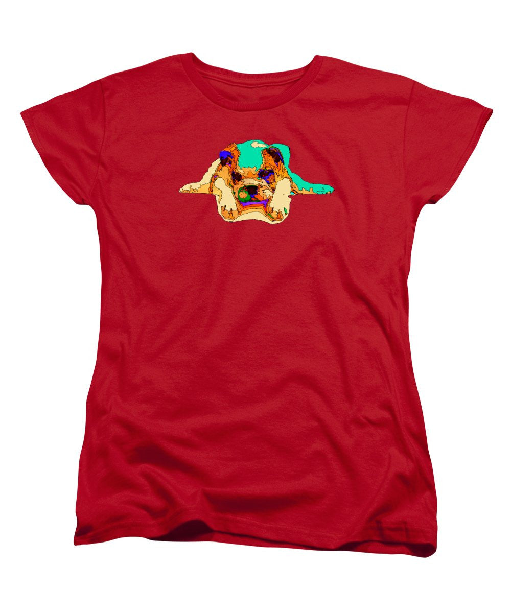 Women's T-Shirt (Standard Cut) - Waiting For You. Dog Series