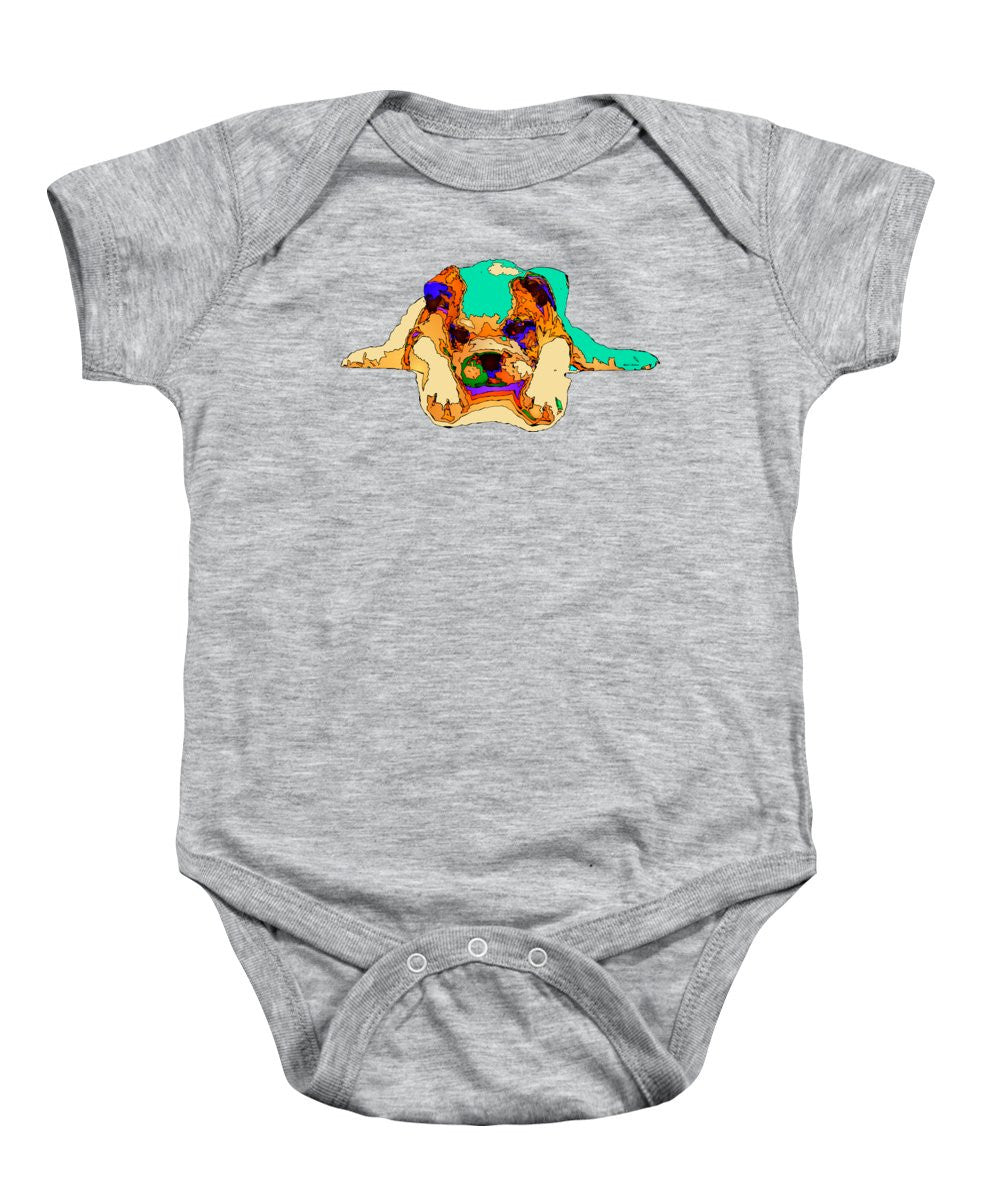 Baby Onesie - Waiting For You. Dog Series