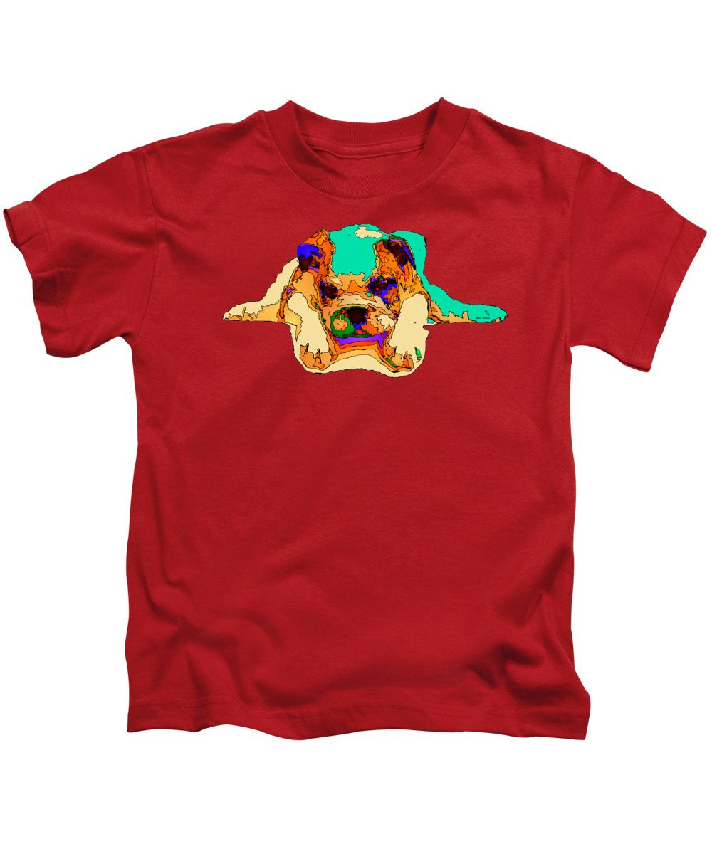 T-shirt pour enfants - Je t'attends. Série Chien