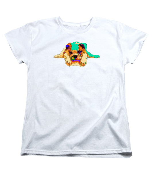 Women's T-Shirt (Standard Cut) - Waiting For You. Dog Series