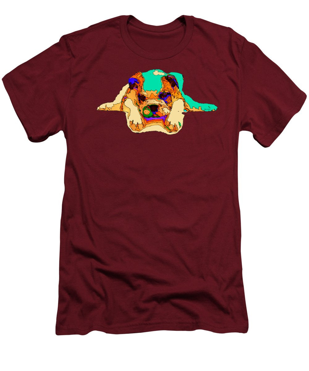 Men's T-Shirt (Slim Fit) - Waiting For You. Dog Series