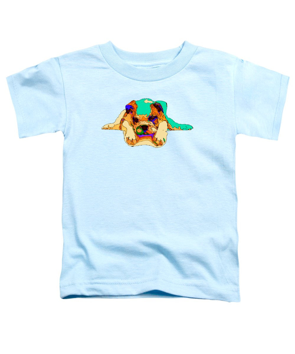 T-shirt pour tout-petits – Je t'attends. Série Chien