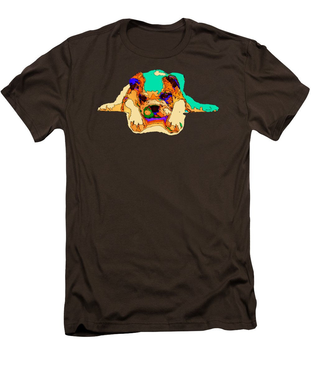 Men's T-Shirt (Slim Fit) - Waiting For You. Dog Series