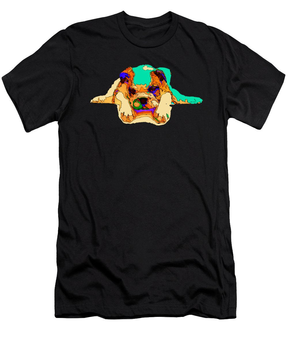 Men's T-Shirt (Slim Fit) - Waiting For You. Dog Series