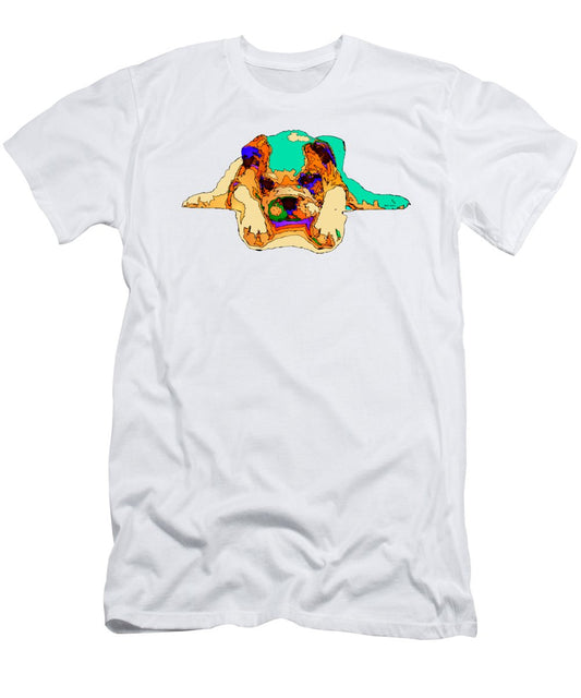 Men's T-Shirt (Slim Fit) - Waiting For You. Dog Series