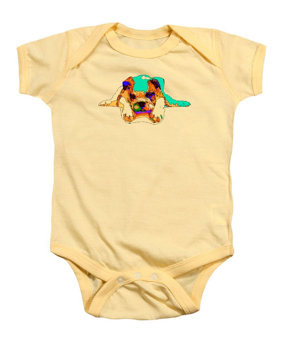 Baby Onesie - Waiting For You. Dog Series