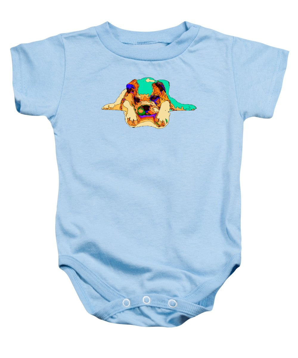 Baby Onesie - Waiting For You. Dog Series