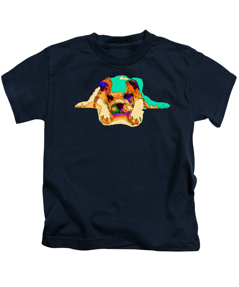 T-shirt pour enfants - Je t'attends. Série Chien