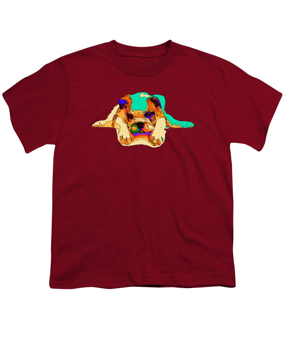 T-shirt pour jeunes - En attente de toi. Série Dog