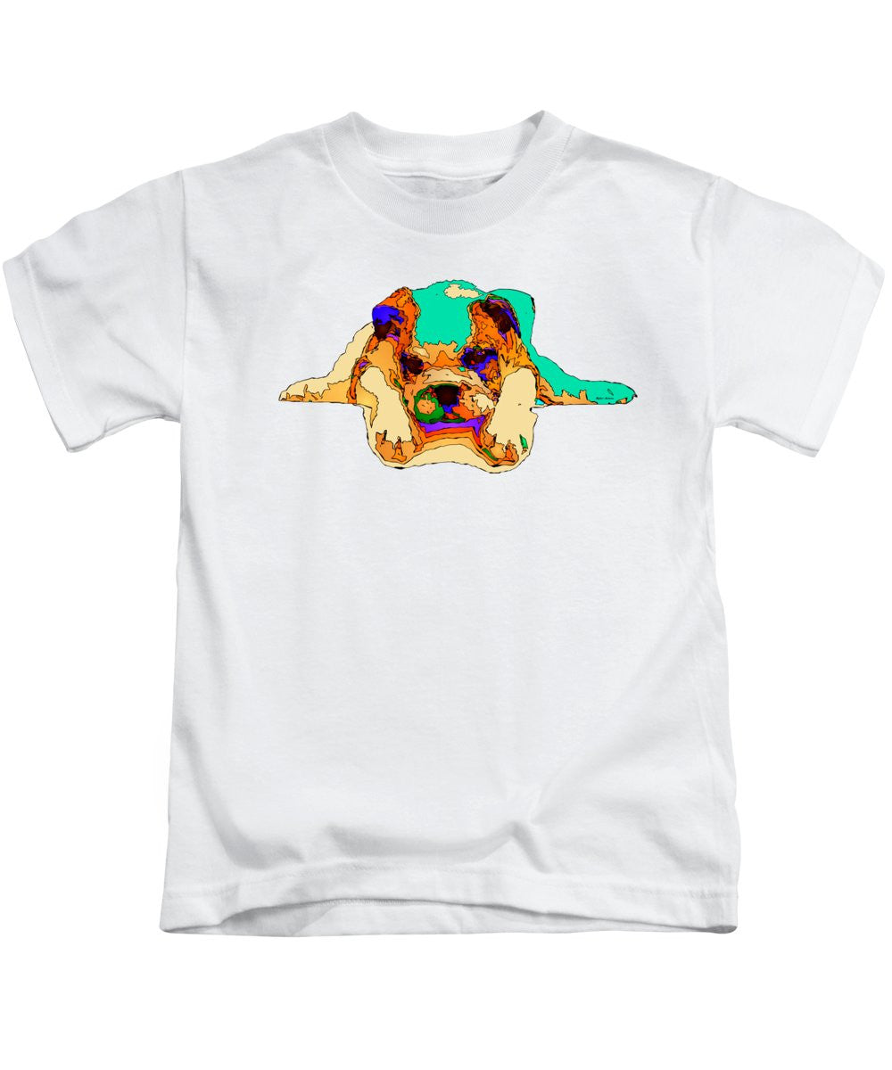 T-shirt pour enfants - Je t'attends. Série Chien