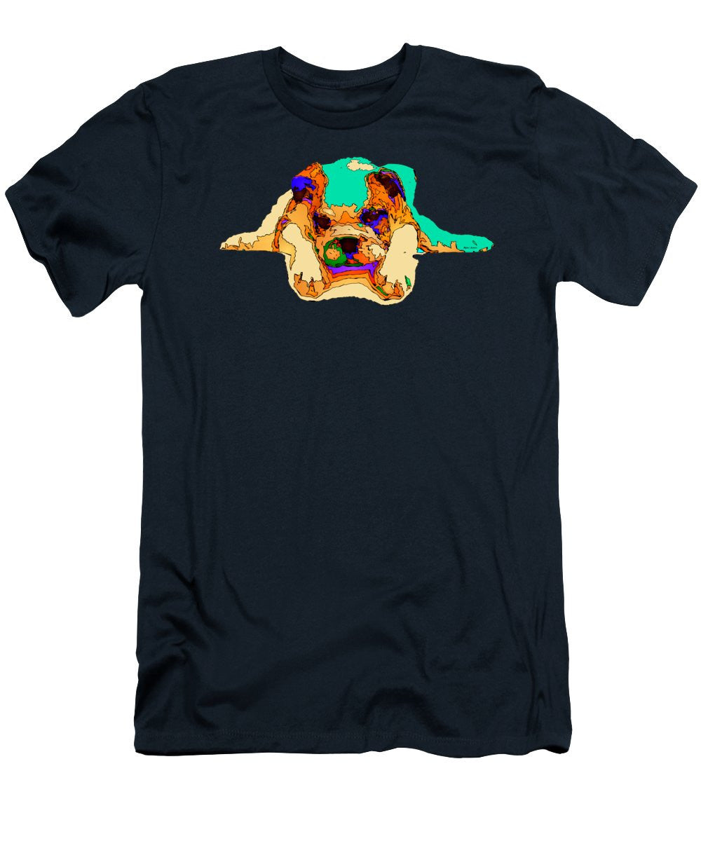 Men's T-Shirt (Slim Fit) - Waiting For You. Dog Series