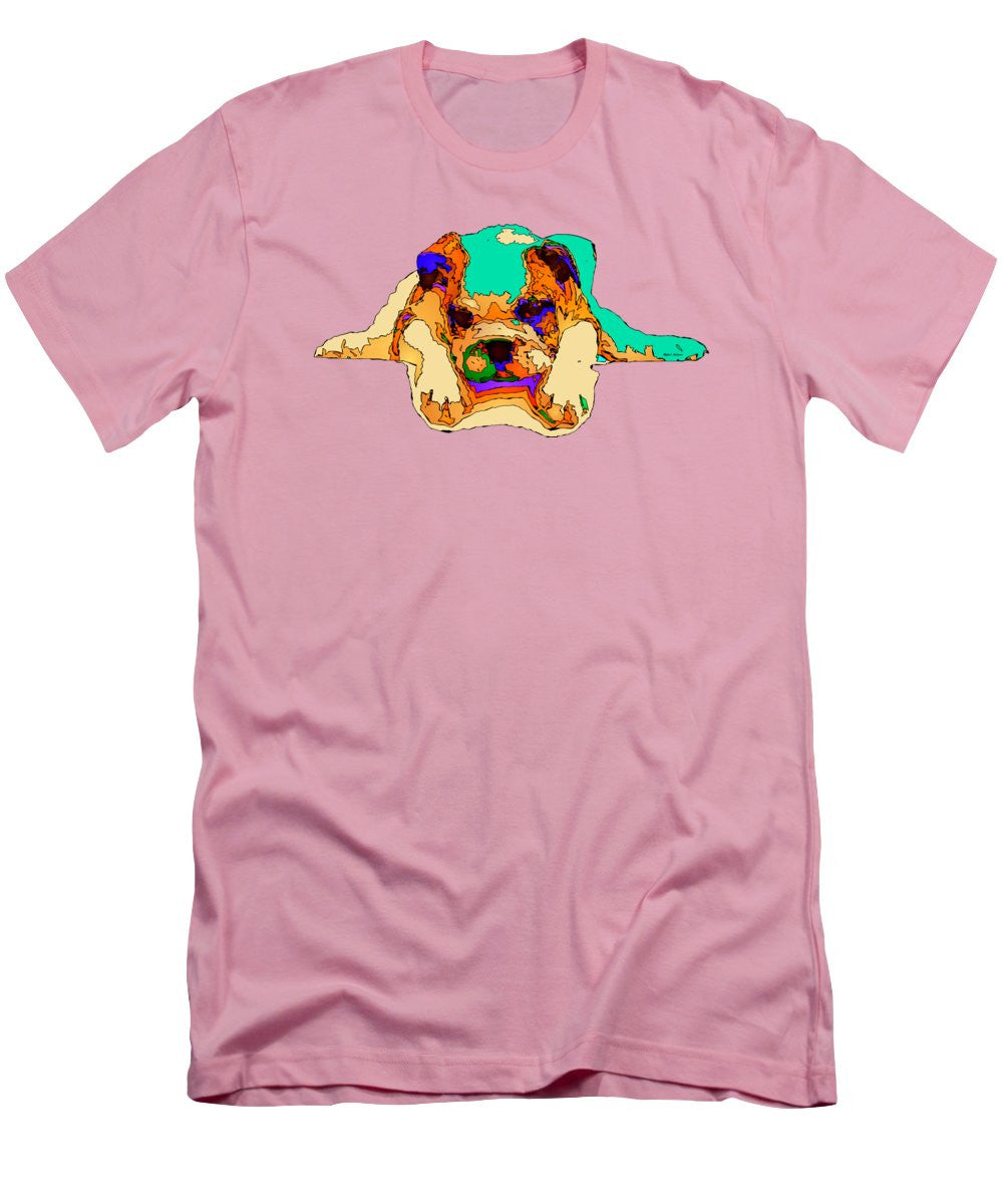 Men's T-Shirt (Slim Fit) - Waiting For You. Dog Series