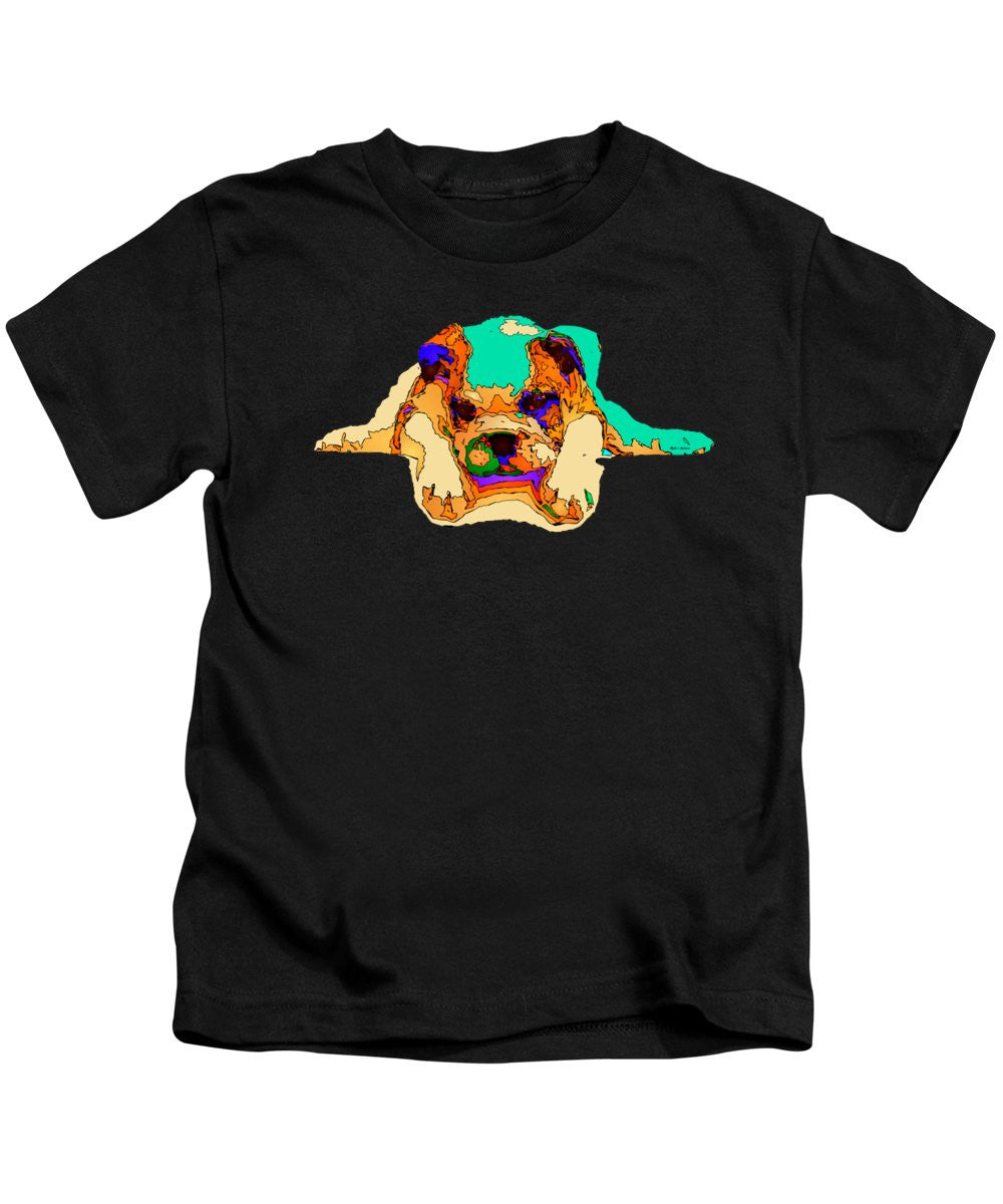 T-shirt pour enfants - Je t'attends. Série Chien