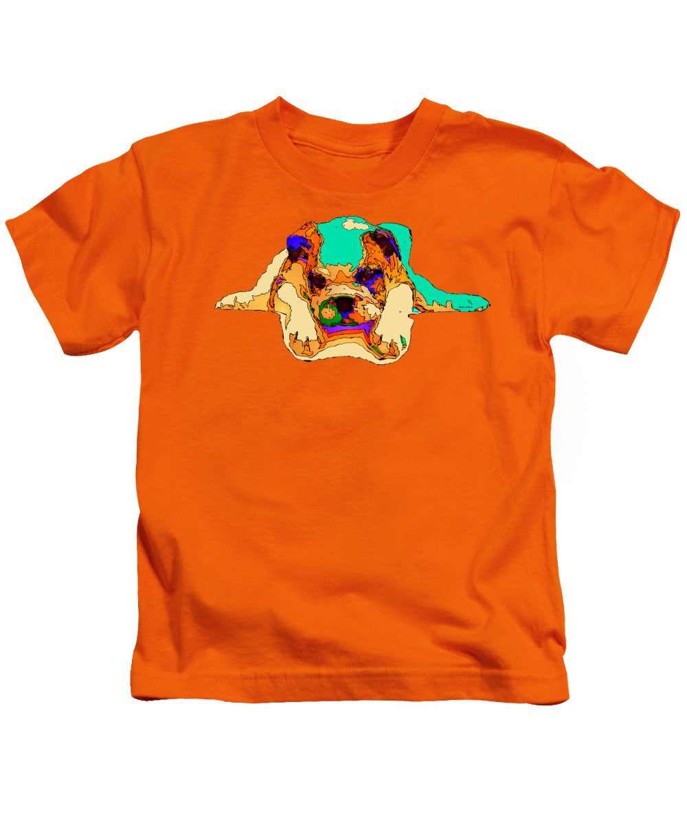 T-shirt pour enfants - Je t'attends. Série Chien