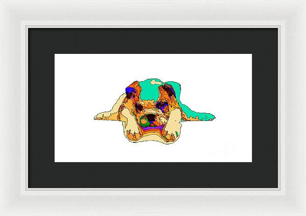 Framed Print - Waiting For You. Dog Series