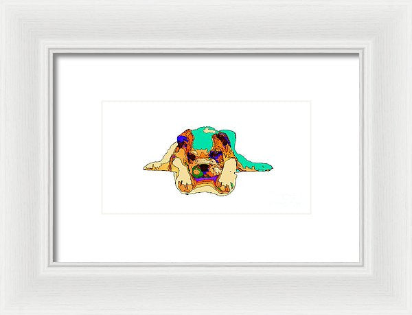 Framed Print - Waiting For You. Dog Series