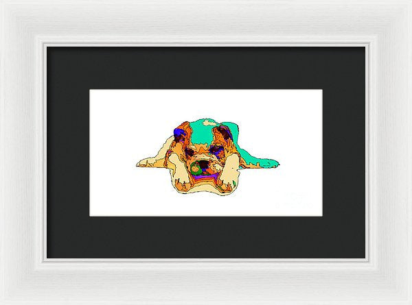 Framed Print - Waiting For You. Dog Series