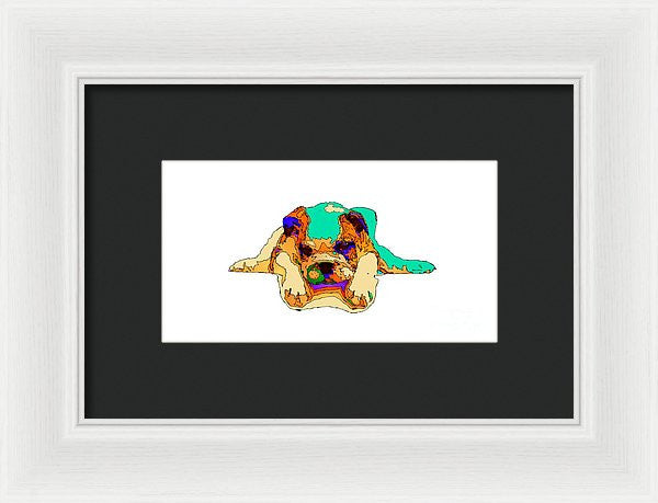 Framed Print - Waiting For You. Dog Series