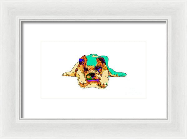 Framed Print - Waiting For You. Dog Series