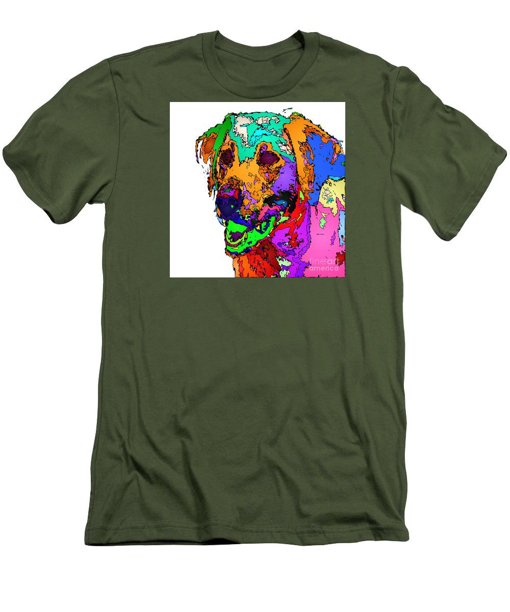 Men's T-Shirt (Slim Fit) - Want To Go For A Walk. Pet Series