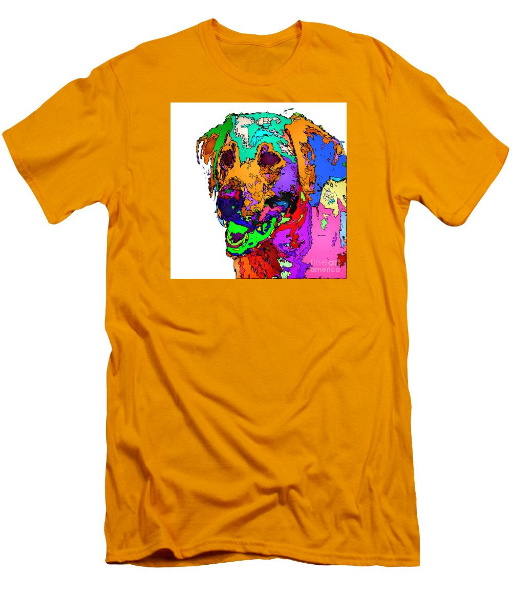 Men's T-Shirt (Slim Fit) - Want To Go For A Walk. Pet Series