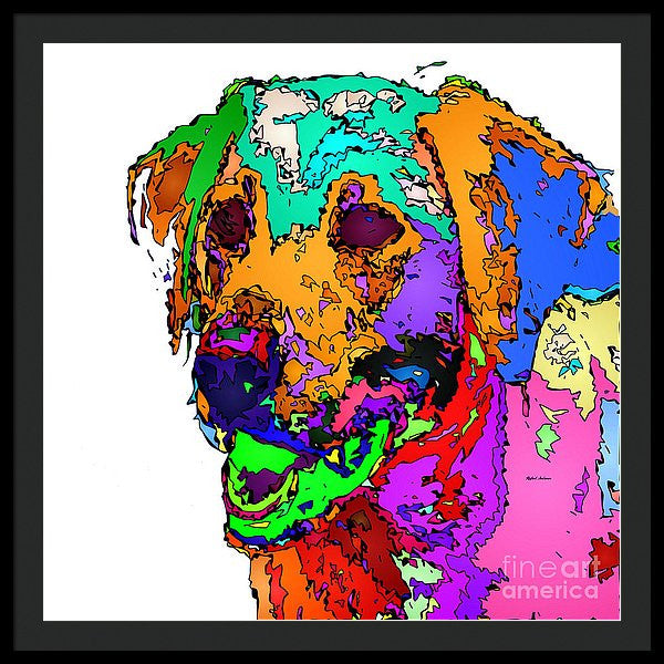 Framed Print - Want To Go For A Walk. Pet Series