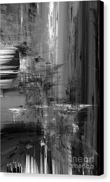 Impression sur toile - Cascade en noir et blanc