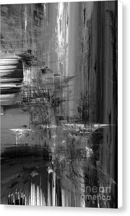 Impression sur toile - Cascade en noir et blanc