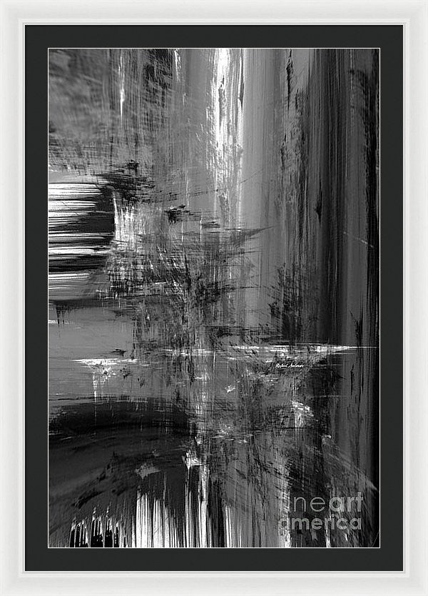 Framed Print - Waterfall In Black And White