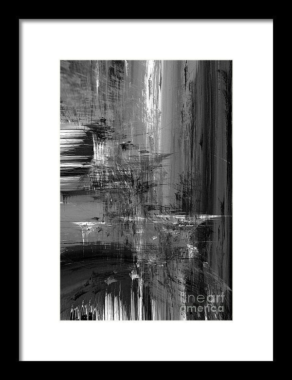 Framed Print - Waterfall In Black And White