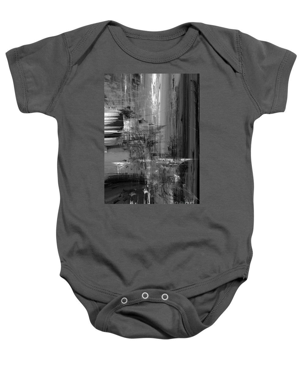 Baby Onesie - Waterfall In Black And White