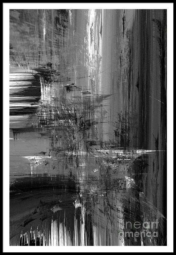 Framed Print - Waterfall In Black And White