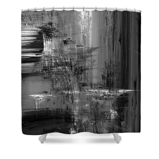 Shower Curtain - Waterfall In Black And White