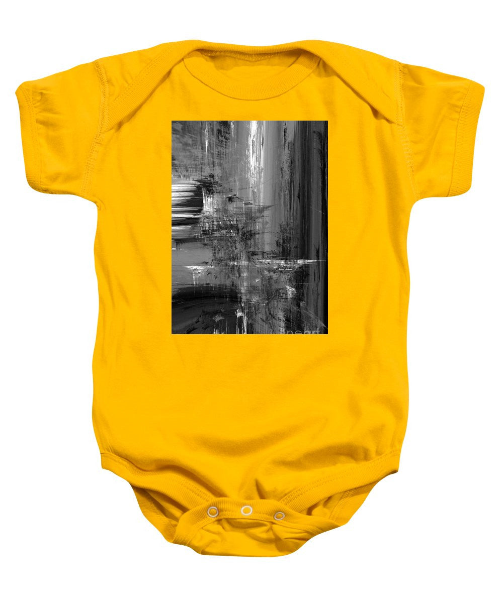 Baby Onesie - Waterfall In Black And White