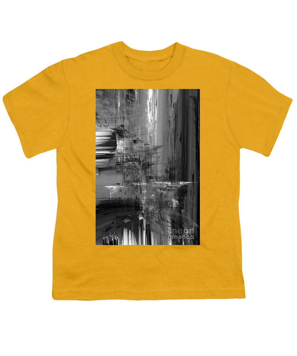 Youth T-Shirt - Waterfall In Black And White