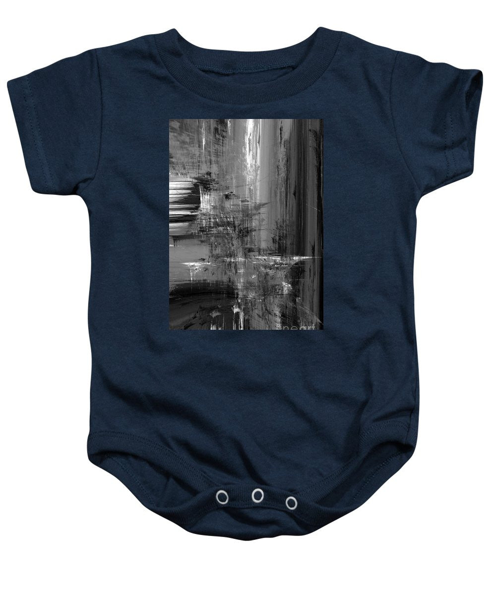 Baby Onesie - Waterfall In Black And White