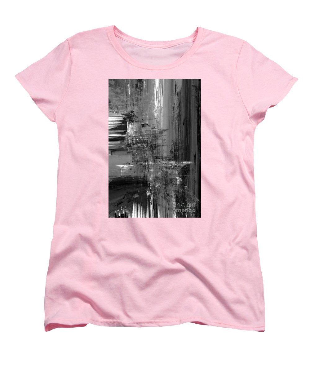 Women's T-Shirt (Standard Cut) - Waterfall In Black And White