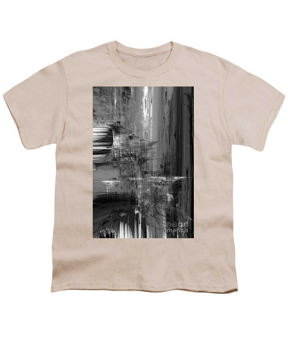 Youth T-Shirt - Waterfall In Black And White