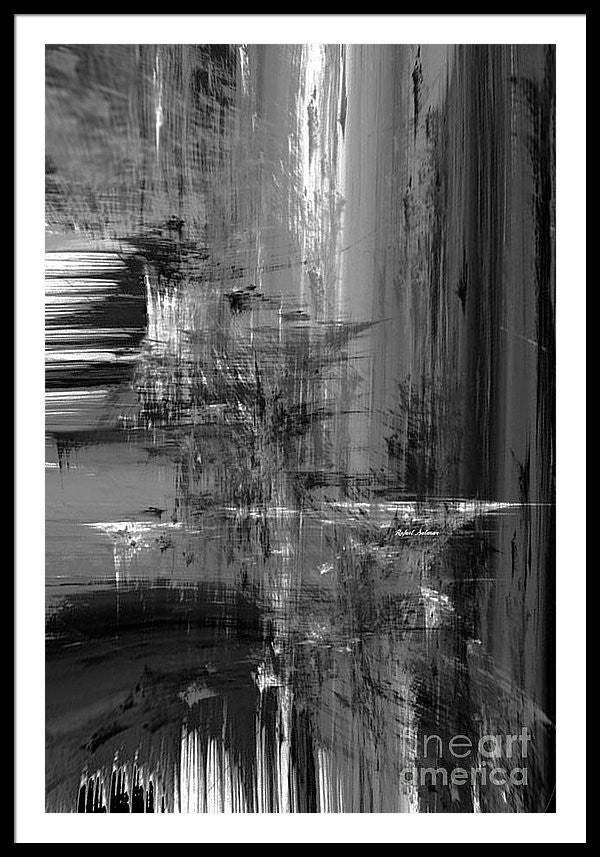 Framed Print - Waterfall In Black And White