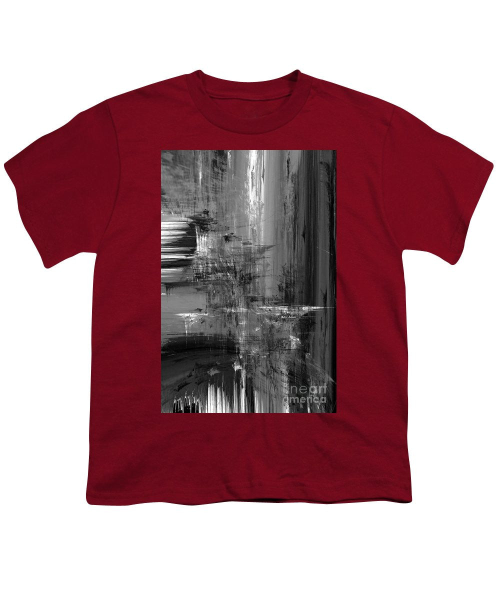 Youth T-Shirt - Waterfall In Black And White