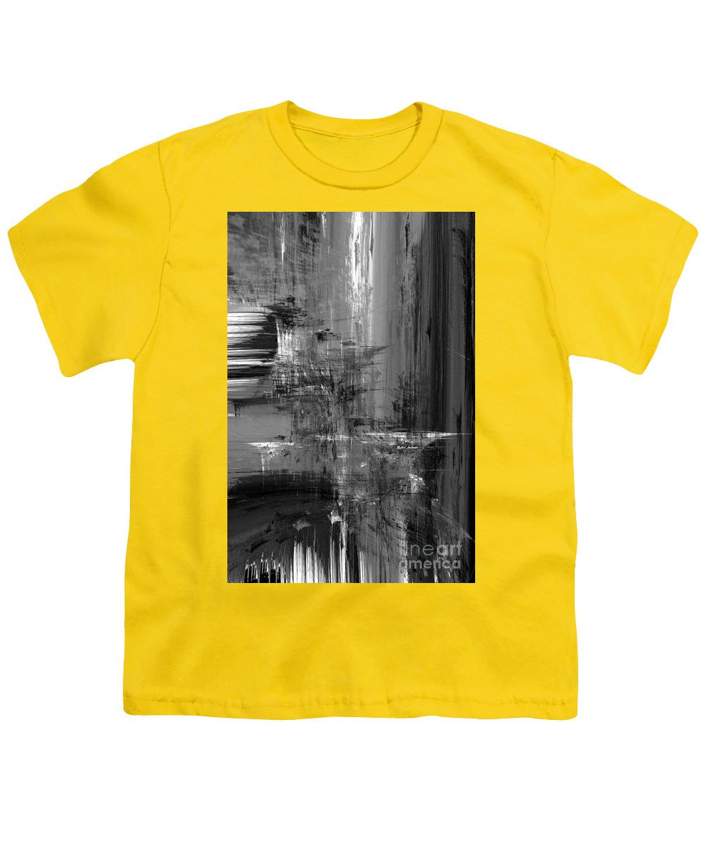 Youth T-Shirt - Waterfall In Black And White