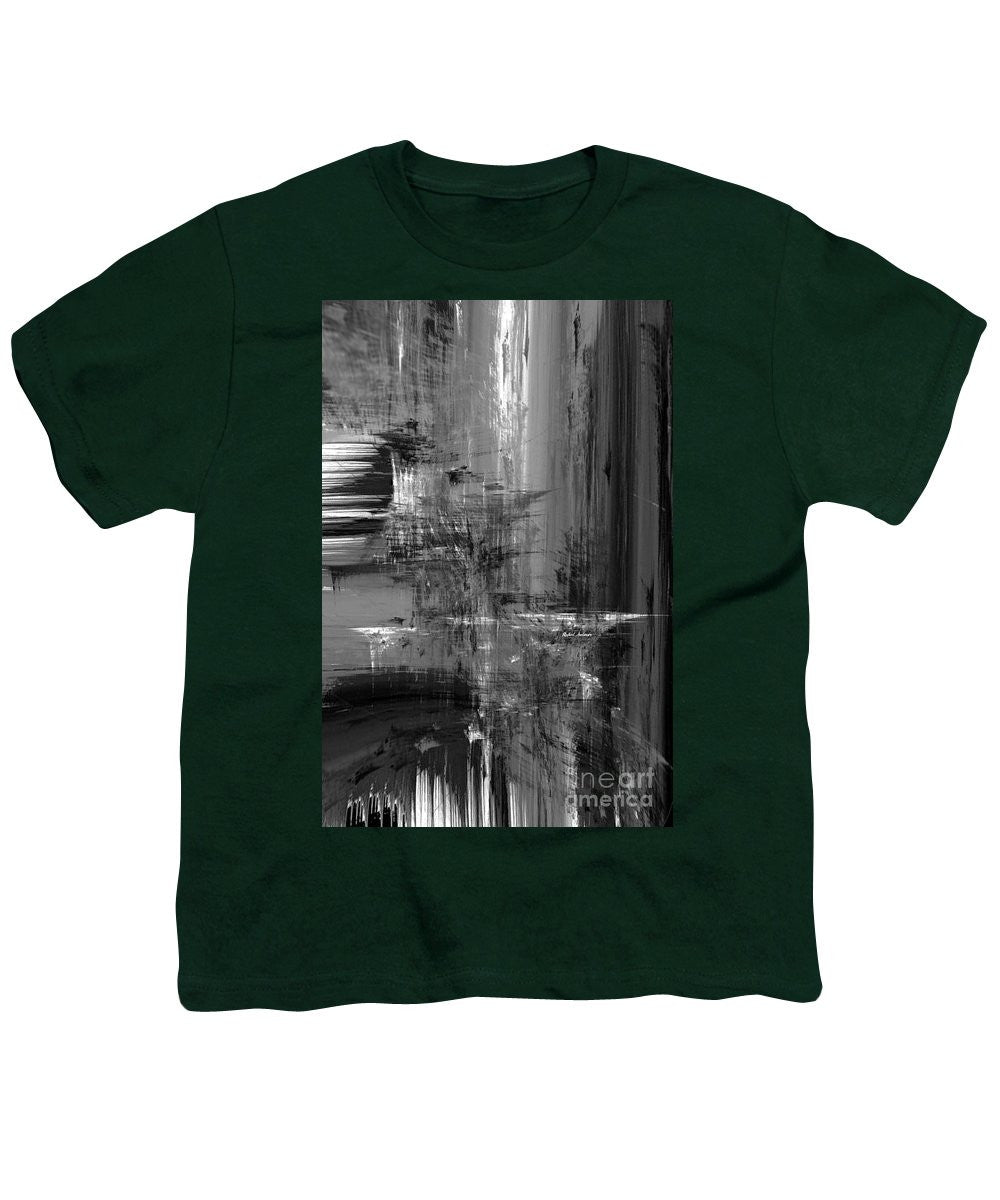 Youth T-Shirt - Waterfall In Black And White