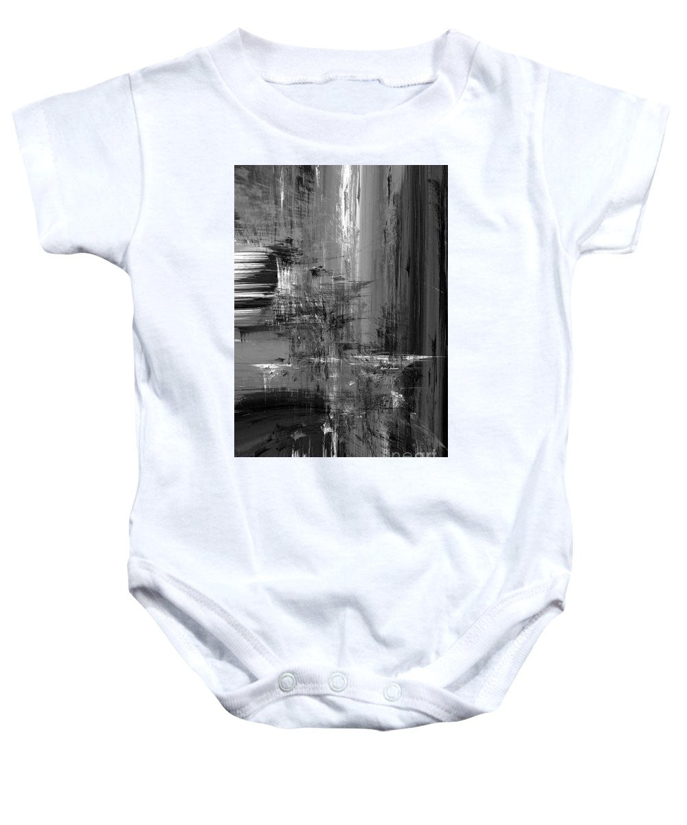 Baby Onesie - Waterfall In Black And White